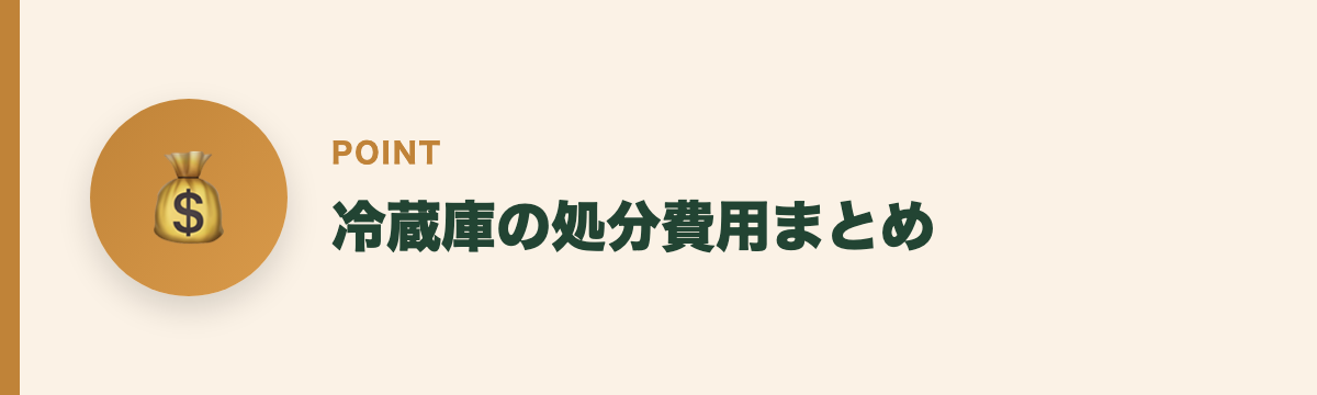 冷蔵庫の処分費用まとめ