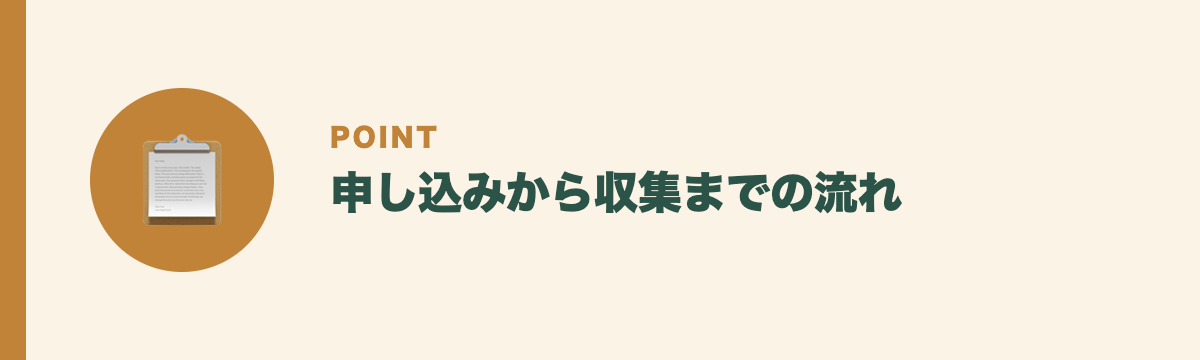 申し込みから収集までの流れ