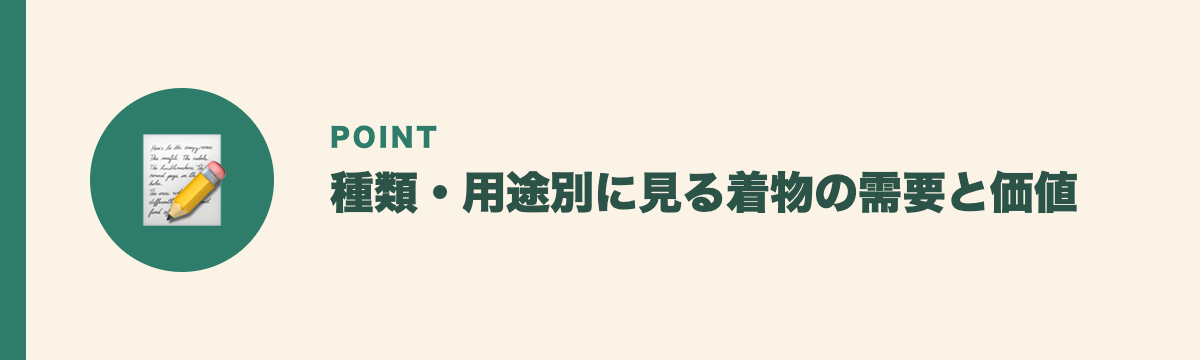 種類・用途別に見る着物の需要と価値