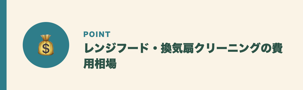 レンジフード・換気扇クリーニングの費用相場